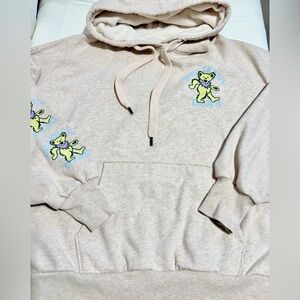 Like New American Eagle Outfitters Cream Greatful Dead Hoodie